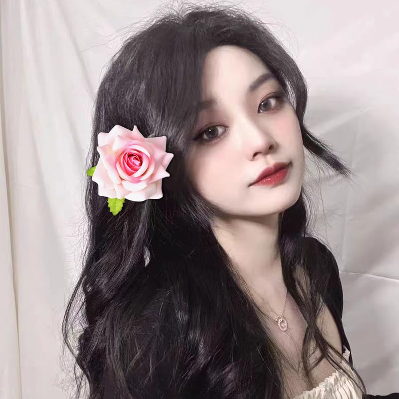 Miniatura 2 de Pinzas para el pelo de rosas para mujer, color rojo, rosa, blanco, rosa, rosa, rosa, rosa, blanco, pasadores para el cabello, horquillas florales,