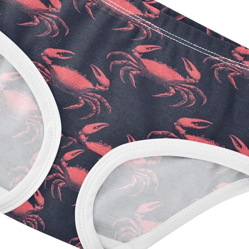 Girls Underwear Soft Cotton Crab Kids Panties in Sizes 2/3t, 4t, 5t, 6 and 84