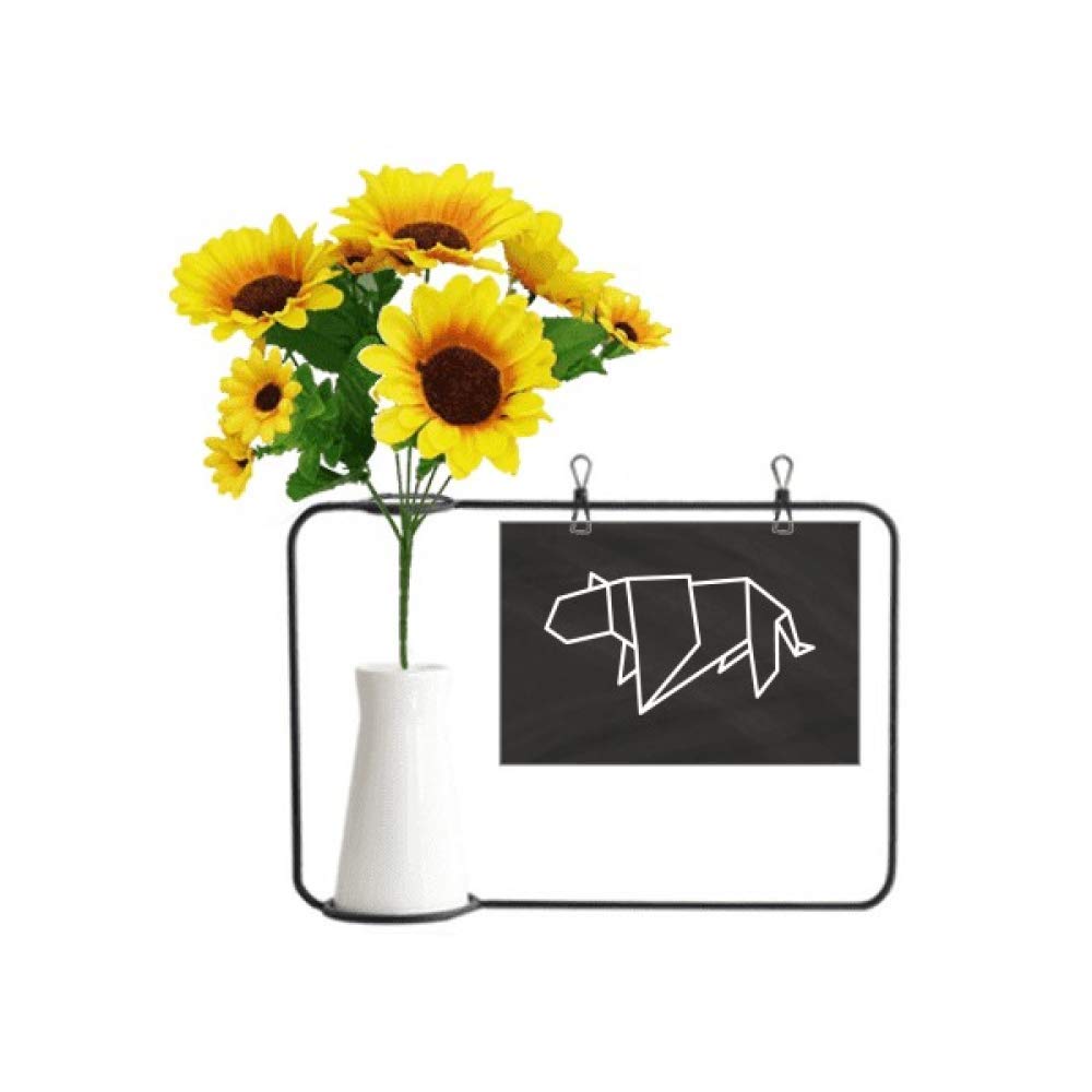 Tournesol artificiel en origami tigre géométrique contre la déco fade