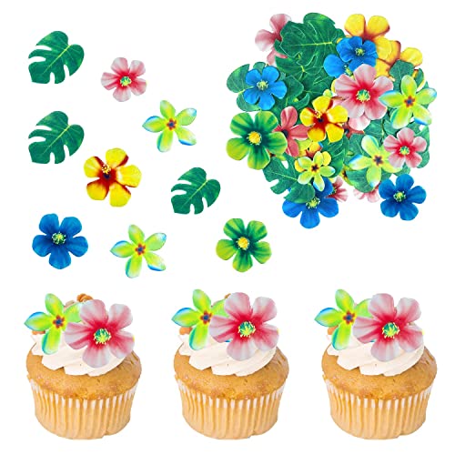 Decoration Gateau Comestible, 87 Pièce Fleurs Comestibles Décoration Gateau, Décoration Gateau Comestible, Fleur Comestible pour Gateau Convient pour Gâteaux D'anniversaire Cupcakes