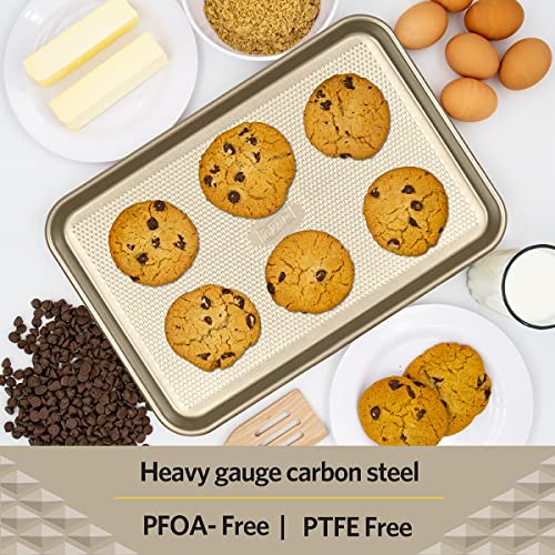 Glad Premium Nonstick Cookie Sheet - Heavy Duty Baking Pan with Raised Diamond Texture, Medium - image 4