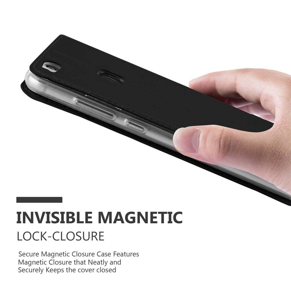 Cadorabo Custodia Libro Per Huawei P10 Lite: Portafoglio Classy Nero Con Slot E Chiusura Magnetica - 3