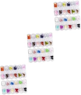 Beavorty 6 Caixas 48Pcs Decalques De Arte De Unhas Adesivo De Arte De Unhas Decoração De Arte De Unhas Tatuagens De Flores De Unhas Adesivo Flores Secas Para Unhas Flor Real Decalques De