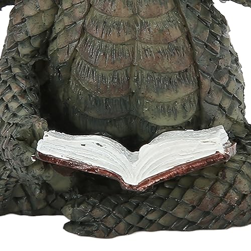 Estatua de Dragón Bebé Lectura de Resina para Jardín miniatura 4