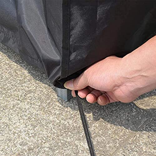 Housse de jardin imperméable pour protéger une grande table rectangulaire noire - 5