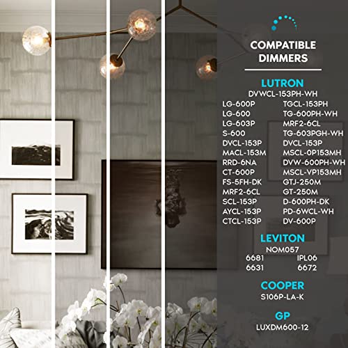 Luxrite Vintage E12 Led Bulb 60W Equivalent, T6 T6.5, 3000K (Soft White), 500 Lumens, Dimmable Candelabra Led Tube Bulbs 5W, Clear Glass, Edison Filament Tubular Light Bulb, Ul Listed (6 Pack) #TOP4