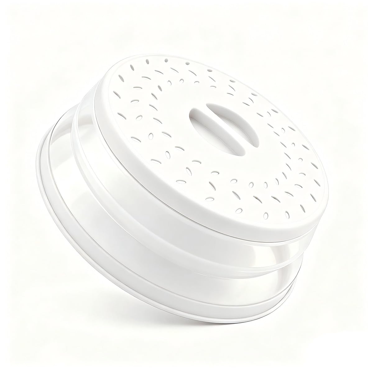 Collapsible Microwave Splatter Cover(white, 10.5IN)