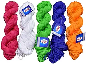 M.G Enterprise Macrame Combo 01 Braided Cord Thread Nylon Knot Rope Sturdy Cording, mild Resistant DIY 3 mm 30 Meter Each for Jewelry Making, Bags & Art Craft Multicolour