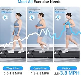 Tapis de Course Portable pour la Maison et Le Bureau, Walking Pad Électrique Moteur 2.5 HP Tapis Roulant 6km/h avec Télécommande, Écran LCD,Capacité 120 KG (Noir)