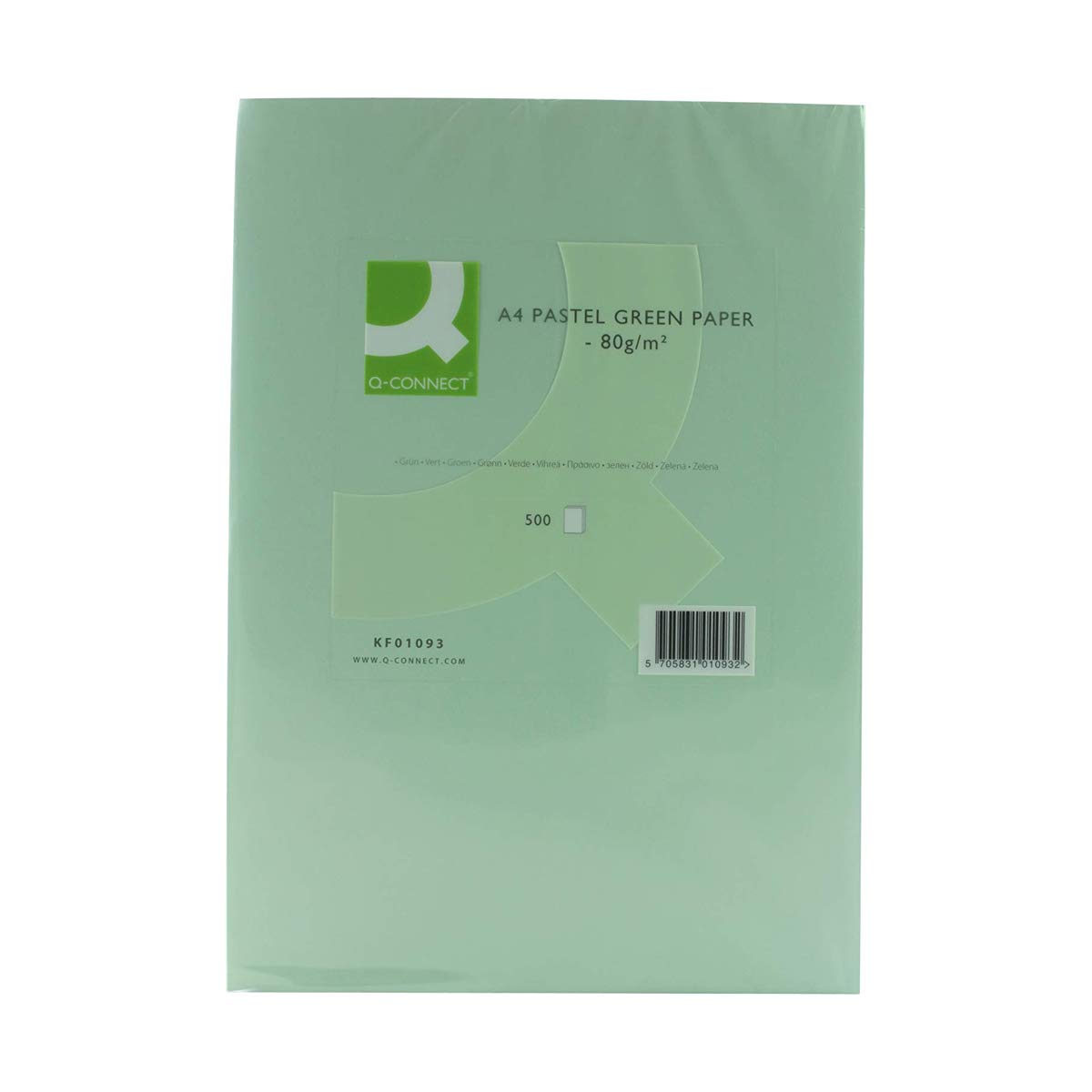 Q-Connect Q A4 80gsm Green Ream Coloured Copier Paper