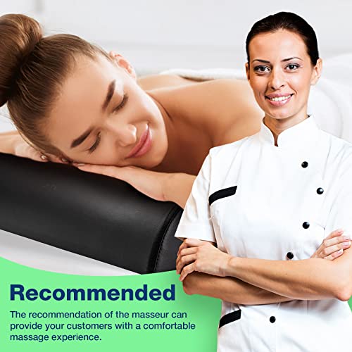 Noverlife Upgraded Large Half Round Neck Massage Table Bolster Pillow Pad, Pu Leather Half Moon Massage Table & Spa Bed Pillow Cushion, Semi-Round Pillow Cushion Massage Bolster For Head Leg Knee #TOP2