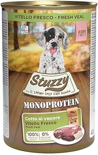 Stuzzy Dog Monoprotein Puppy Kalb, Hundefutter nass für Welpen, 6 Dosen x 400 g, 2.4 kg product image