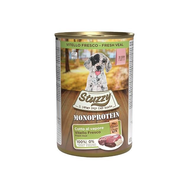 Stuzzy Dog Monoprotein Puppy Valve, Wet Dog Food for Puppies, 6 x 400 g, 2.4 kg