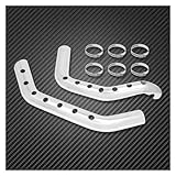 Motorrad-Auspuffrohrschutz. Dieses schöne Teil schützt die Verbindung zwischen Auspuff und Zylinder und schafft und verstärkt einen kompakten Schutz im Falle eines Aufpralls auf den Auspuff.