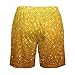 Men & Boys Classic Fit Swim Trunks for Beach Gym Sport Quick Dry Drawstring Basic Board Shorts with Pockets, Underwear Beautiful Gold Bling Glitter Sparkles Pattern Fashion Cargo Short