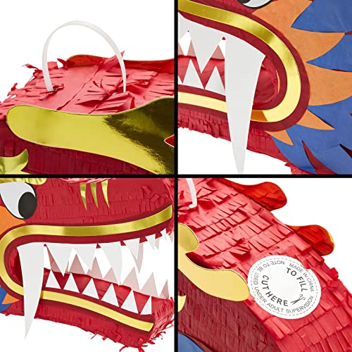 Red Dragon Pinata For Chinese New Year Party Decorations (16.5 X 11 X 3 In) #TOP3