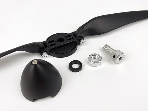 Miniatura 5 de Hélice plegable eléctrica RC de 12 x 6 pulgadas con tamaño giratorio D38 × H35 mm, y diámetro del eje del motor 4.0 con giratorio de plástico de