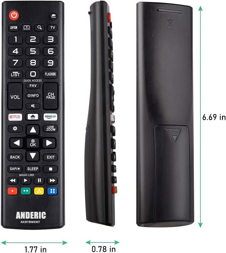 Universal Remote Control for All LG Smart TV LCD LED OLED UHD HDTV Magic 3D 4K Webos TVs AKB75095307 AKB75375604 AKB75675304 AKB74915305 AKB76037601 AKB75675313 AKB75855501 - Hospitality Standard image 5 of 7 B0BJFLSHMX