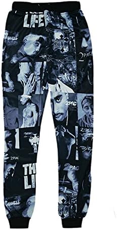 Cool joggers Fashion Tupac 2Pac Sport sweatpants for men/women hip hop trousers (S)