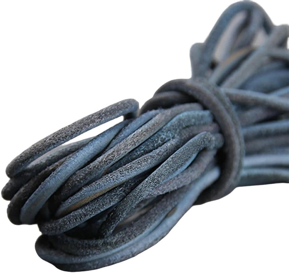 Genuine Cow Leather Cord 2Meter 3MM Roud Colourful Bracelet String Lace Rope DIY Bracelets Necklace Making Jewelry Accessoriesï¼ŒBlue