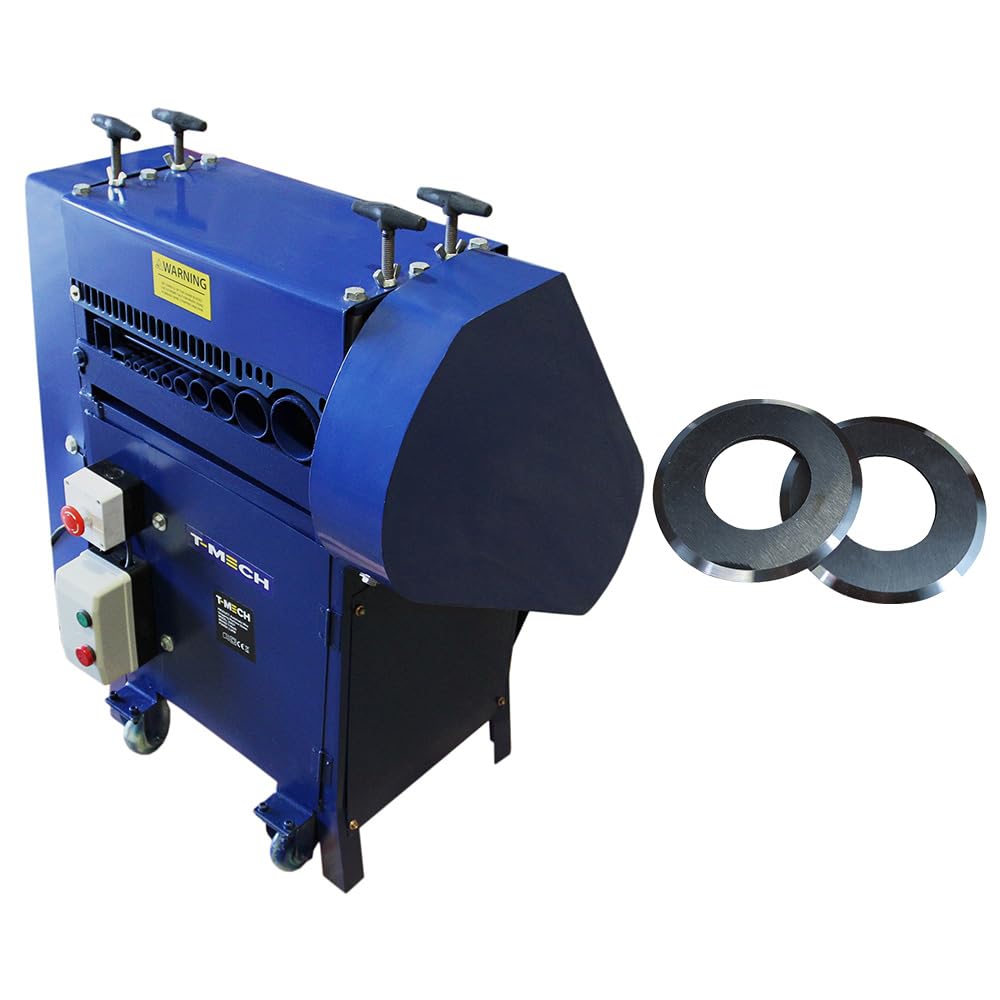 Wire Stripping Machine Electric Cable 1.5–55mm 380W Portable Automatic Multi-Hole Wire Stripper Scrap Copper Recycling 30M/min with Blades Bundle