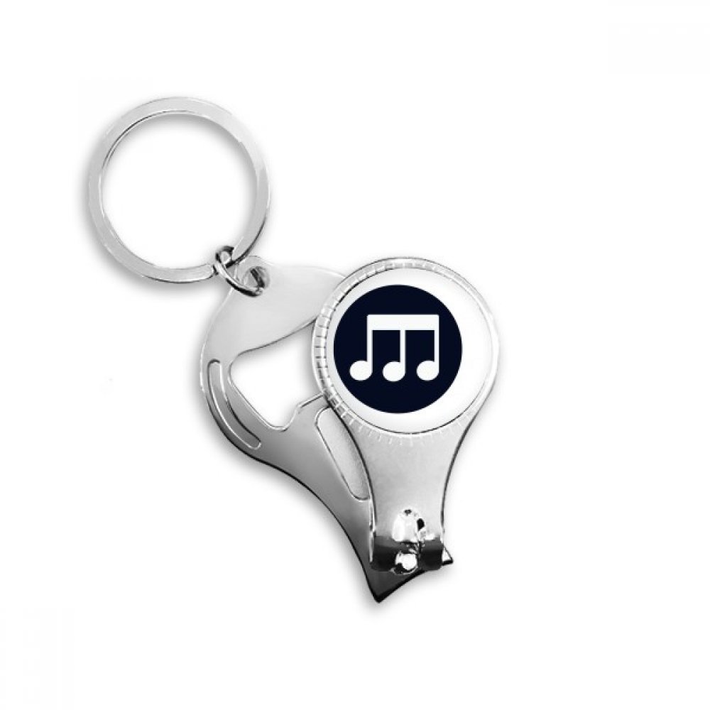 Pince à ongles noir motif notes de musique Triple-Quaver pour votre manucure