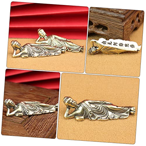 Figuritas Decorativas de Buda Reclinado de Cobre 5 Piezas miniatura 3