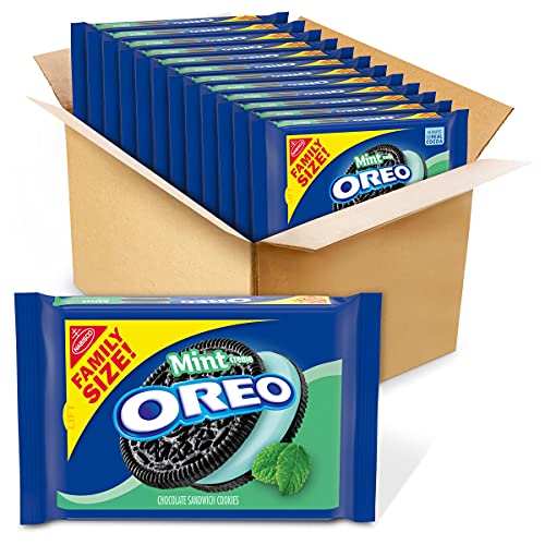 OREO Mint Flavored Creme Chocolate Sandwich Cookies, Family Size, 12 - 20 oz Packs