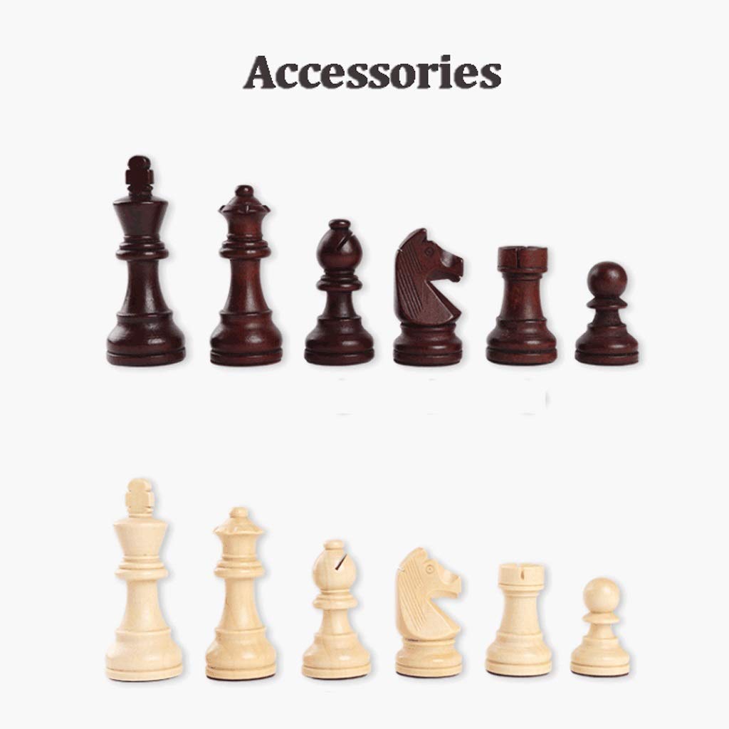 Set di scacchi magnetici pieghevoli in legno con extra queen e base floccante, tavola da 51 cm, per viaggi e uso domestico