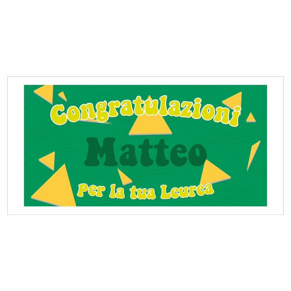 M-Italy STRISCIONE FONDALE LAUREA - LAUREA MOD. 3 - STRISCIONE PERSONALIZZATO IN CARTA O IN BANNER PVC ANCHE DA ESTERNO GARANZIA 5 ANNI (BANNER, 200X200 CM)