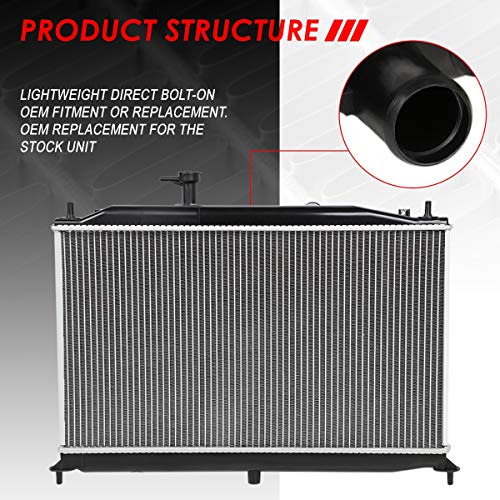 Image of Auto Dynasty 2896 Radiator for 2006-2012 Dodge Attitude Accent 1.4L 1.6L AT | Factory Style 1-Row Cooling Radiator, Aluminum Core, DPI 2896