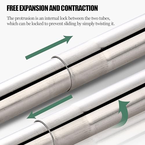 Barre rideau douche L 100-150cm extensible sans perçage pour coin