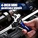 WORKPRO 4-Inch Mini Adjustable Wrench, Cr-V Steel Wide Jaw Black Oxide Wrench for Small Nuts, Metric & SAE Scales, for Home, Workshop and DIY