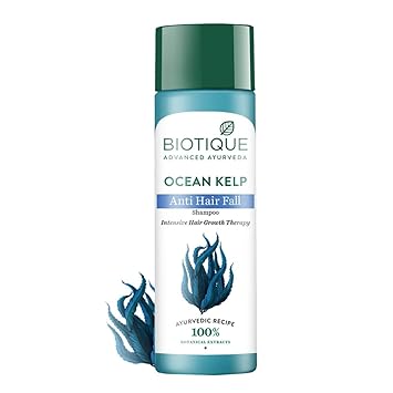 Biotique Ocean Kelp Anti Hairfall Shampoo | Intensive Hair Growth Therapy| Anti Hairfall Shampoo that Maintains Shine |100% Botanical Extracts | Suitable for All Hair Types |190ml - image, photos
