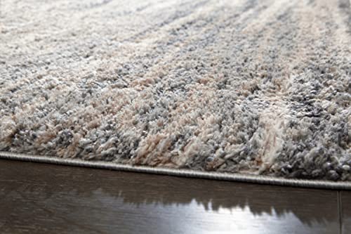 Signature Design by Ashley Modern Shag Rug 8x10, Gray and Beige - image 3