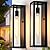 CRIRY 16'' Large Outdoor Wall Lights Exterior 2Pack, Waterproof Matte Black Exterior Lighting Fixtures Wall Mount, Front Porch Lights Outdoor Wall Sconces Exterior Coach Lights for Garage