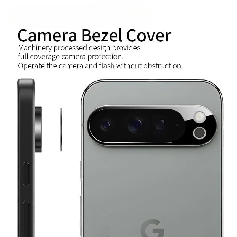 Image of Back Camera Lens Protector for Pixel 9 Pro XL 5G [with Sensor Hole] Camera Glass Protector Guard (Black)