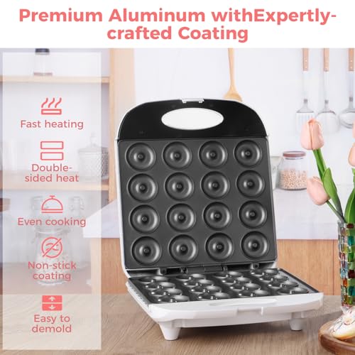 Dorakitten Mini Donut Maker, 16 Holes Small Doughnuts Maker Machine thumb #4