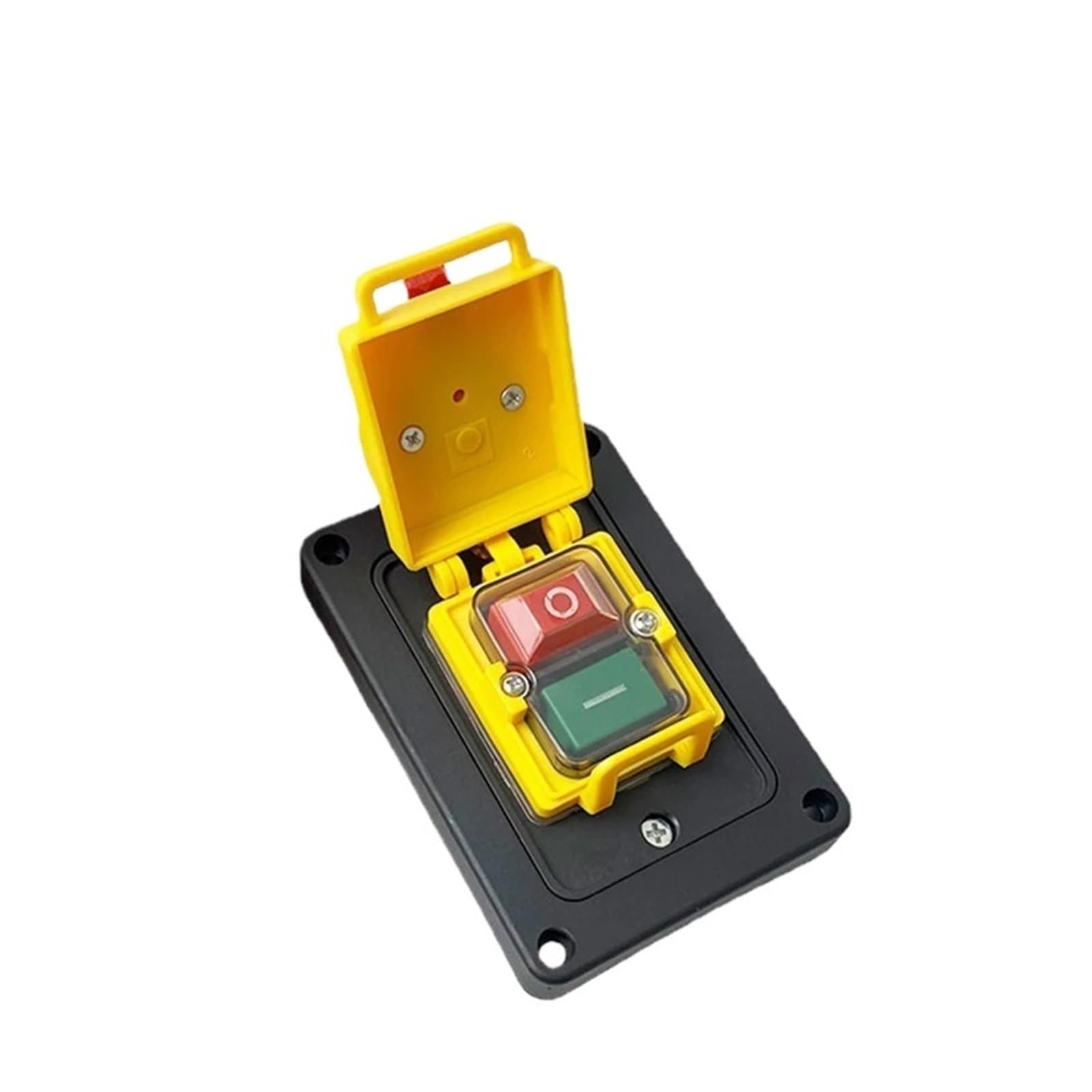 JGNAYRKJQI Electromagnetic Switch 400V 7 Pins Starter On Off 15A with Protection Cover Waterproof Momentary Reset Push Button YCZ4-B
