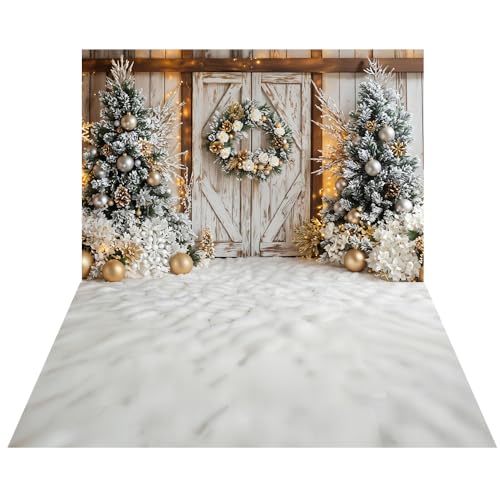 Toile de fond de Noël porte de grange Kate 3x2m pack de 2 pour studio