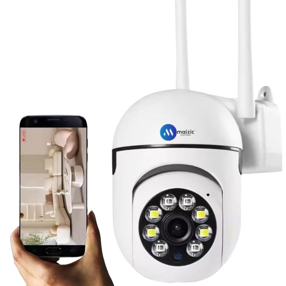 Maizic Smarthome 3 MP FHD Wi‑Fi Indoor Mini Fox PTZ Camera with Color Night Vision, 360° Rotation, Motion Tracking, Two‑Way Audio & Multi‑User View-image-0
