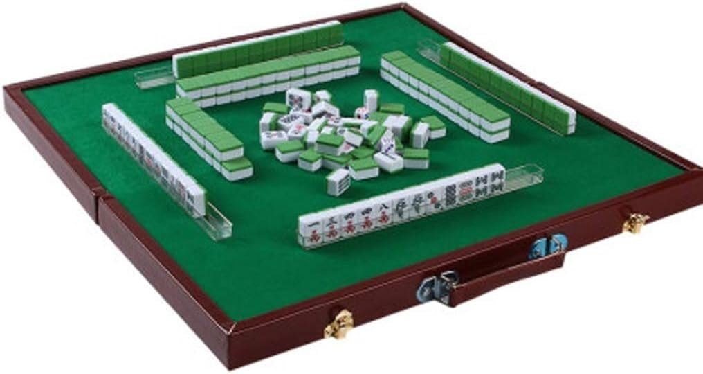 Mini Mahjong for dortoir d'étudiants, Petit Mahjong à Main, Jeu de Famille Portable de Divertissement en Plein air for Les Voyages, tuiles de Mahjong