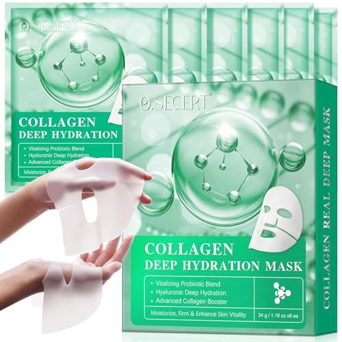 2025 New Upgrade Collagen Face Mask, Collagen Korean Overnight Hy...