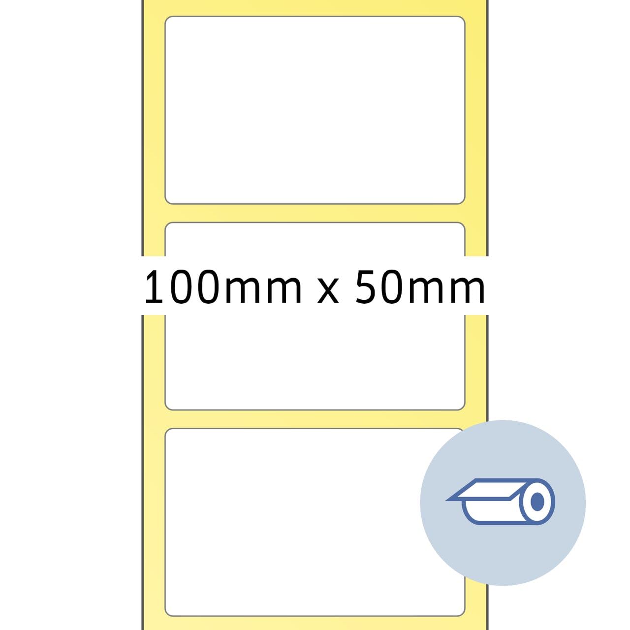 Herma 100 x 50 mm "Thermotransfer" Paper Semigloss Roll Labels - White (Pack of 2000)