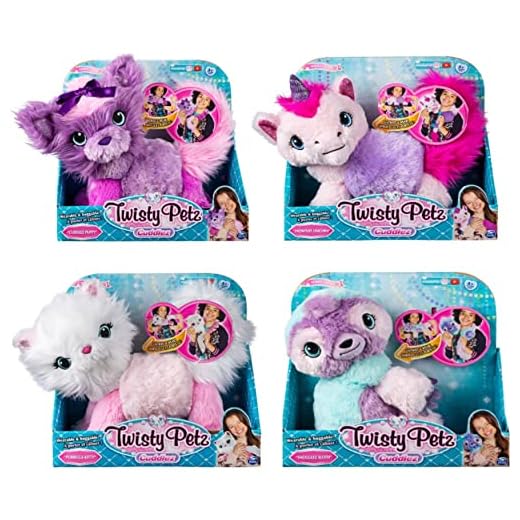 Twisty Petz 6053748 Twisty Plush Assortment (Styles May Vary-One Supplied), Multicolored