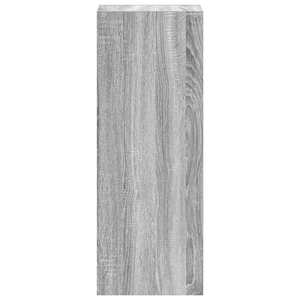 Libreria Impilabile Grigio Sonoma 30x30x80 cm Truciolato | Mobiletto verticale salvaspazio a piu ripiani per soggiorno studio e corridoio con capacita di carico fino a 60 kg.