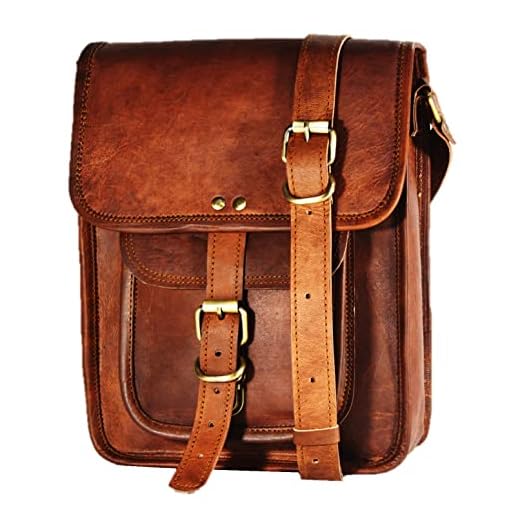 Satchel And Fable Leather I Pad Messenger Tablet Cross Body Shoulder Bag 11 Inch