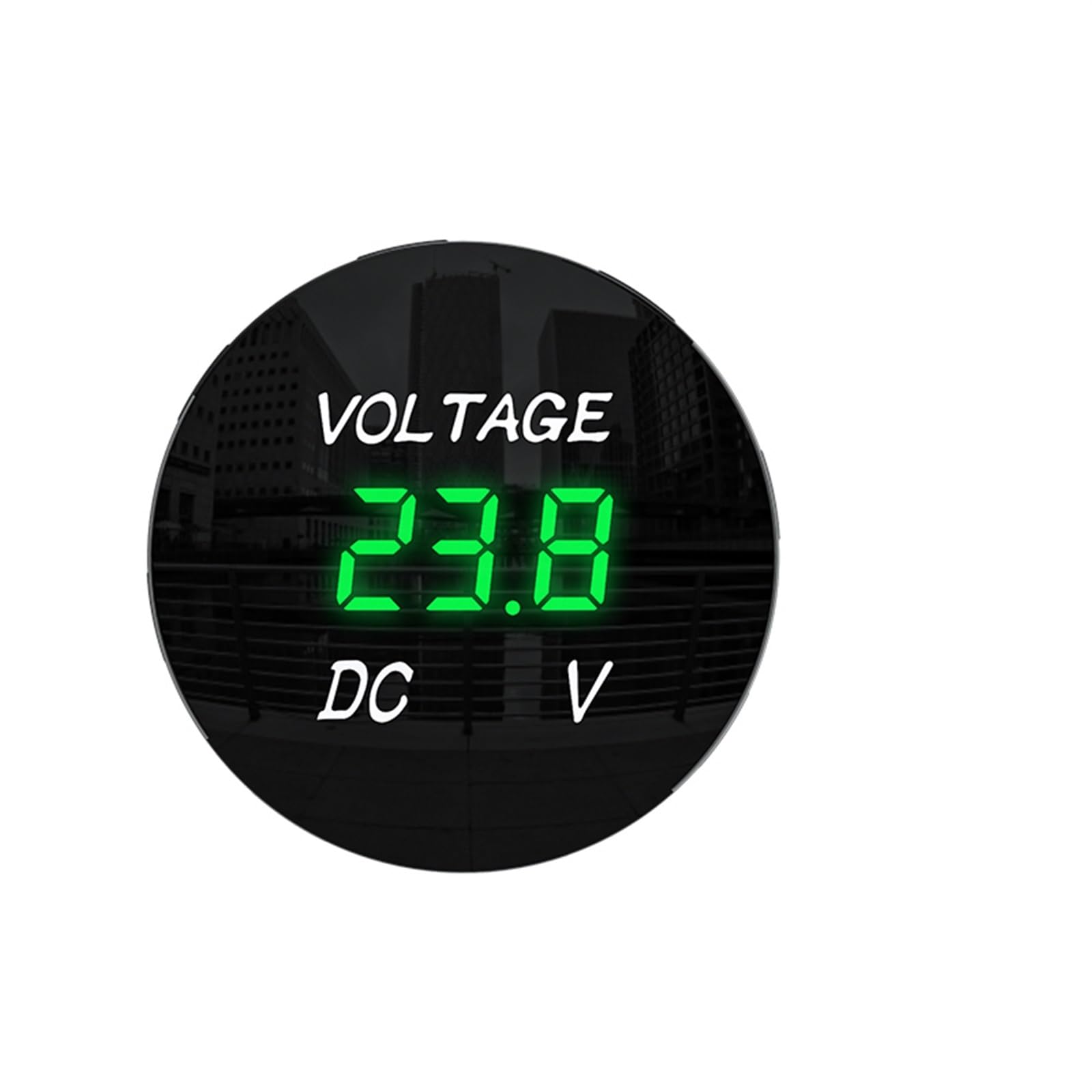 Voltímetro de Panel Digital 24V DC 12V 36V, medidor de voltaje, probador, pantalla Led for coche, motocicleta, barco, ATV, camión, accesorios de reacondicionamiento(Blue)