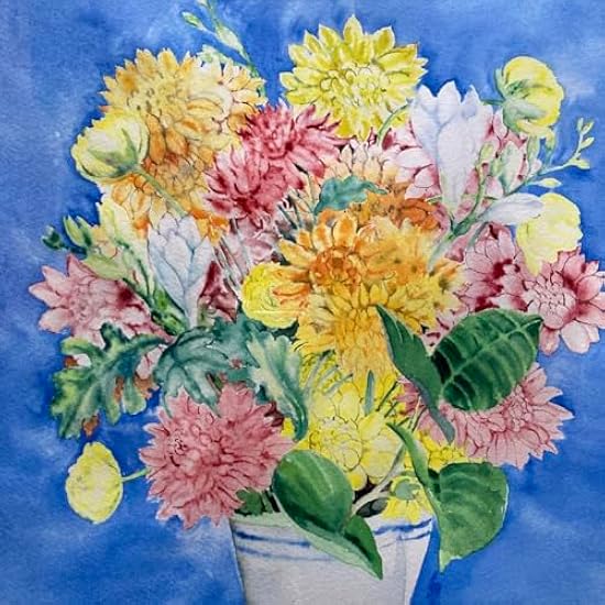 マイテ　デルテイユ￼「スペインの花瓶」有名フランス人画家額56×47絵37×28 マイテ デルテイユ￼「スペインの花瓶」有名フランス人画家額56×47絵37