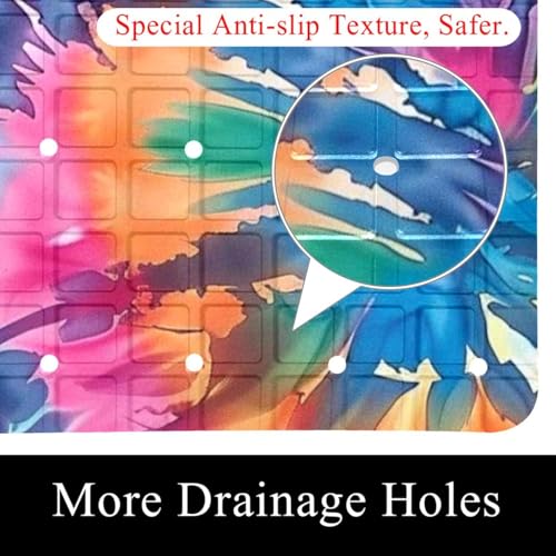 Alfombrilla de baño material PVC extralarga con agujeros de drenaje 3